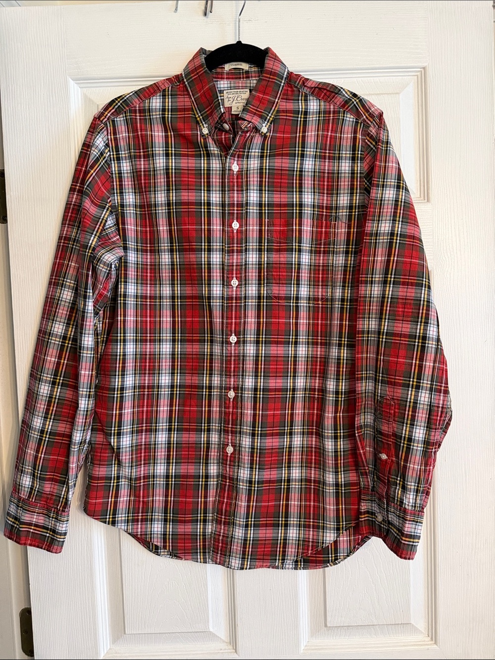 J. Crew Red Plaid Button-Down Shirt